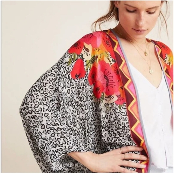 Anthropologie Jackets & Blazers - NWT Anthropologie BI^nk London Kimono Floral Animal Print One Size